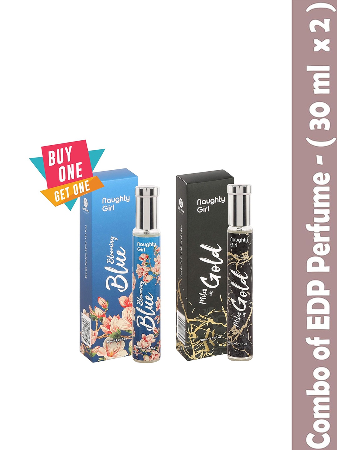 

Lyla Blanc Set of Naughty Girl Blooming Blue & Miles In Gold Eau De Parfum - 30 ml each