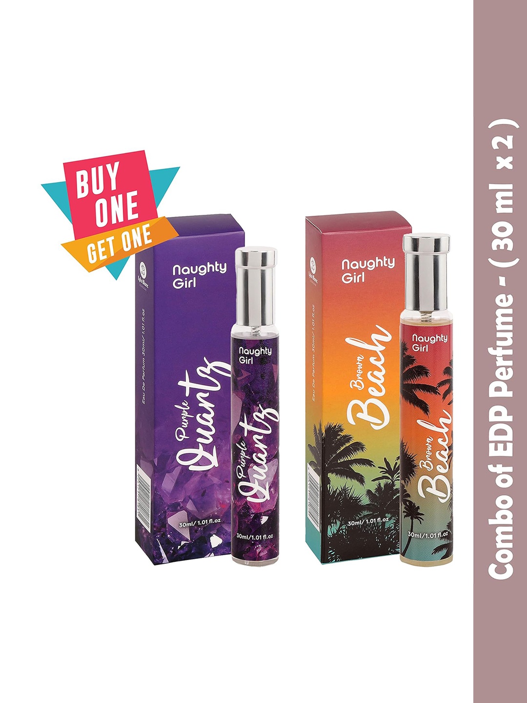 

Lyla Blanc Set of Naughty Girl Purple Quartz & Brown Beach Eau De Parfum - 30 ml each