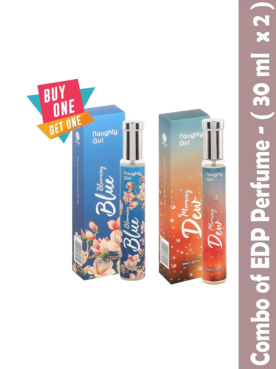 

Lyla Blanc Set of Naughty Girl Blooming Blue & Morning Dew Eau De Parfum - 30 ml each, Brown