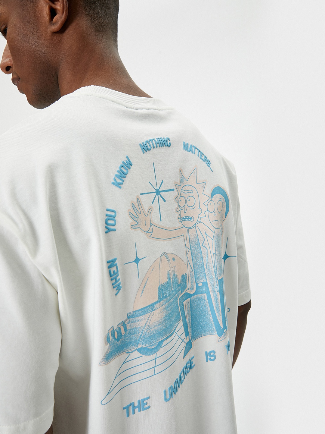 

Koton Typography Printed Cotton T-shirt, White