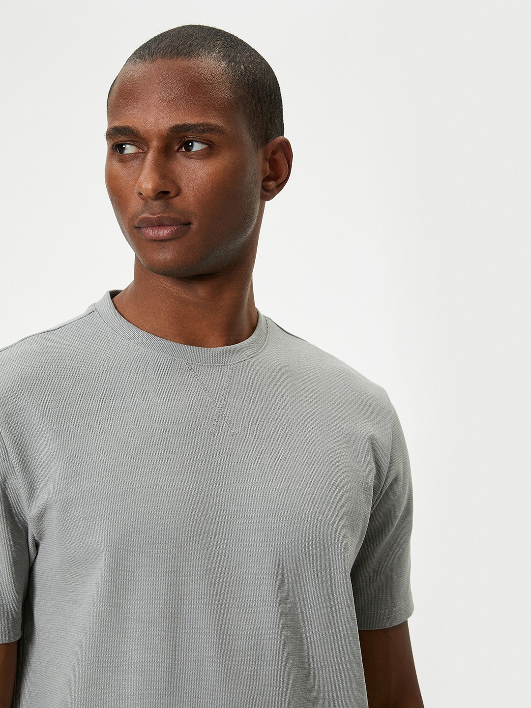 

Koton Round Neck Short Sleeves Cotton T-shirt, Grey