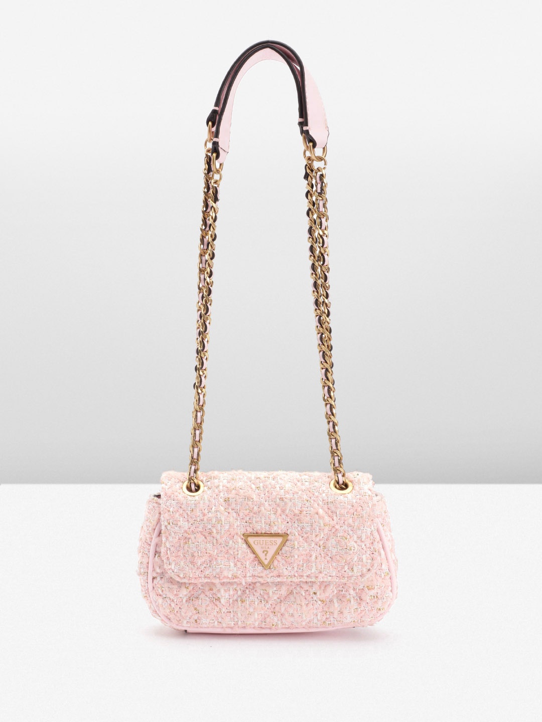 

GUESS Structured Quilted Handheld Bag, Pink