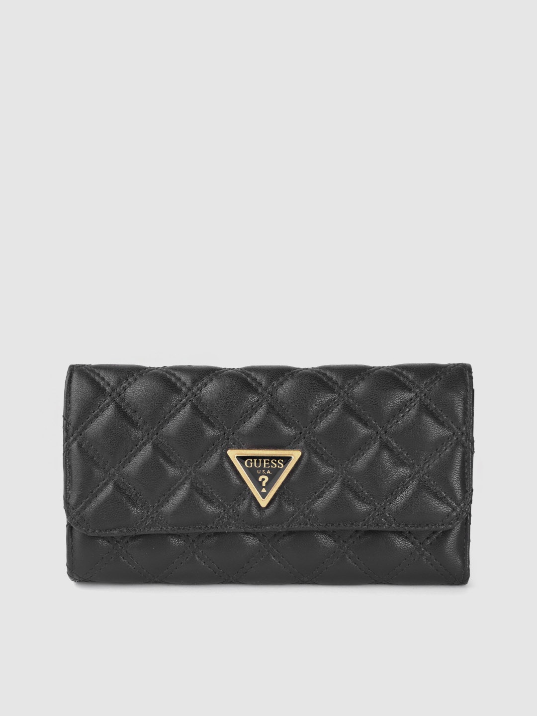 

GUESS Women Quilted PU Two Fold Wallet, Black