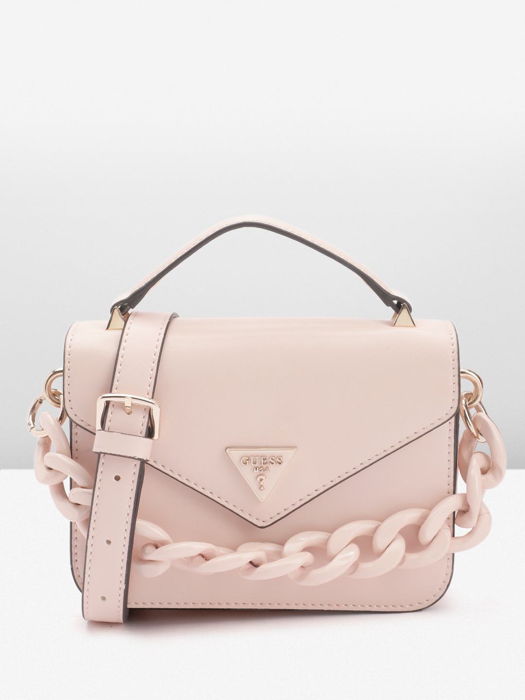 

GUESS Structured Satchel Bag, Pink