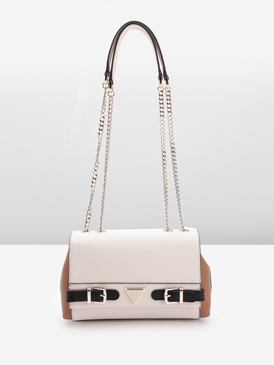 

GUESS Structured Handheld Bag, Off white