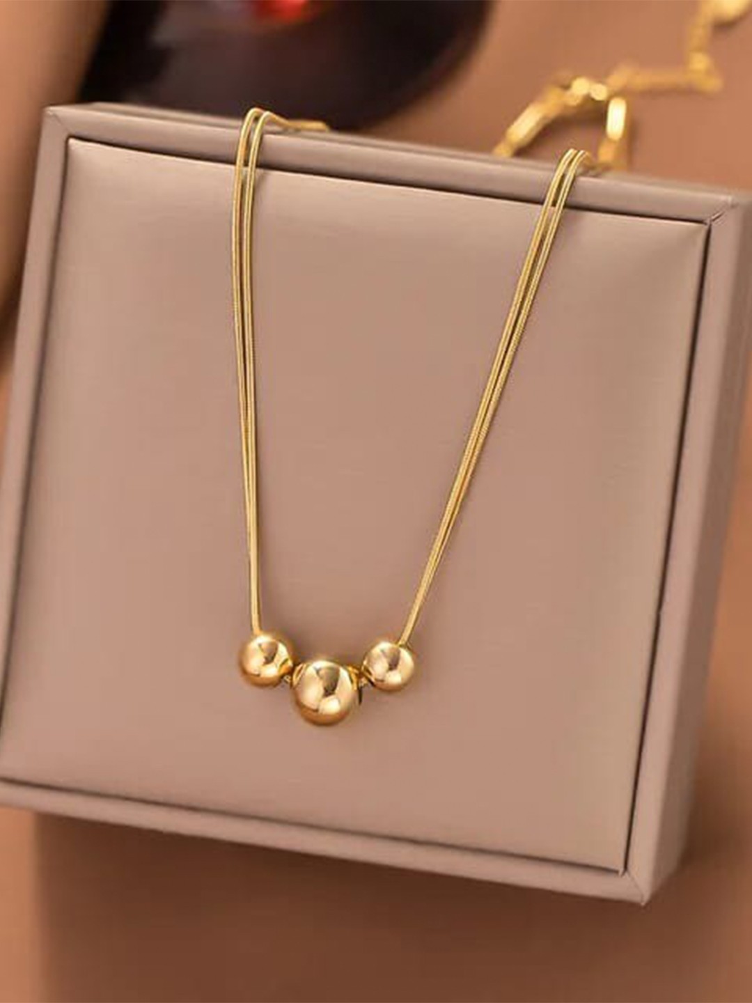 

VIEN Gold-Plated Stainless Steel Beaded Chain