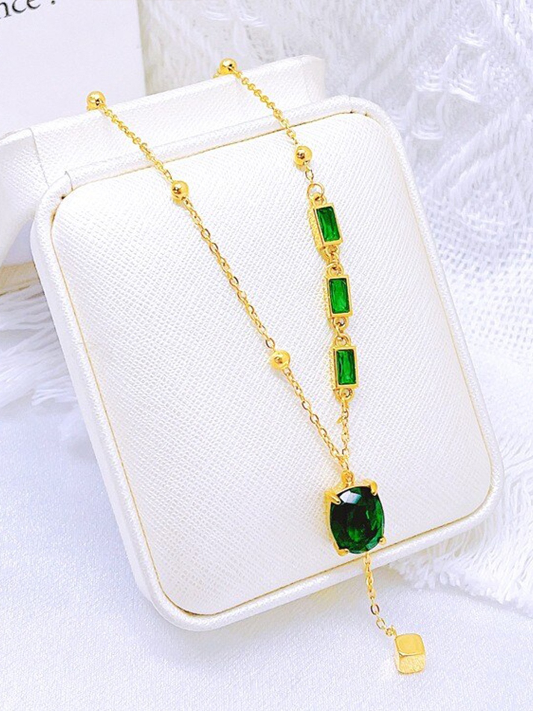 

VIEN Gold-Plated Stainless Steel Stone Studded Chain