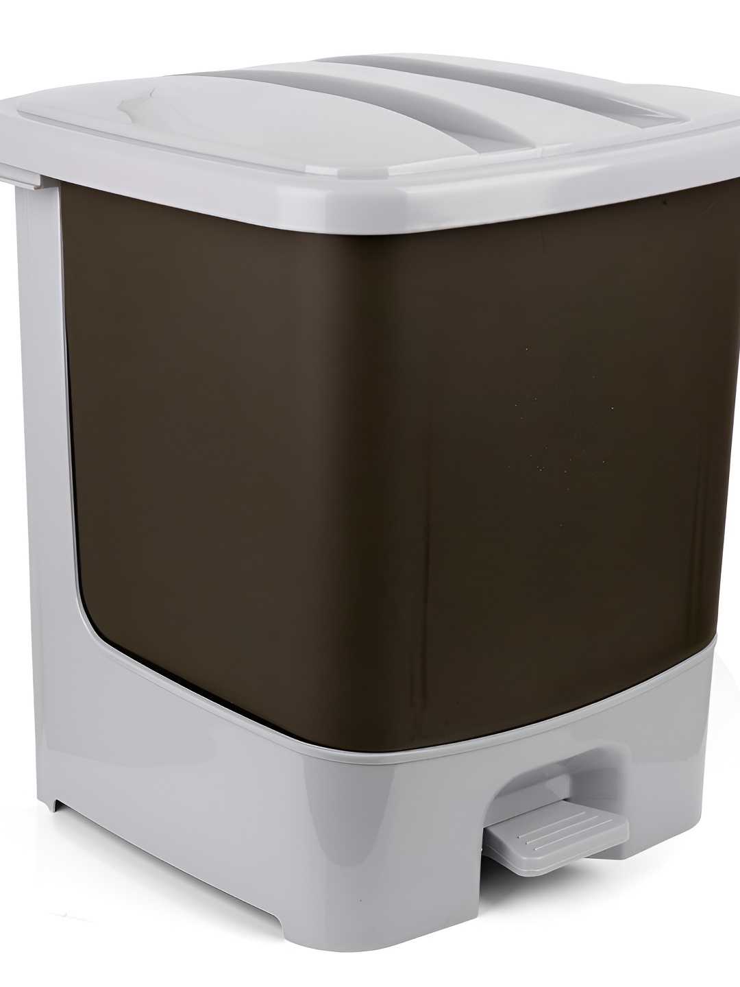 

Nayasa Brown & White Step On Dustbin With Lid