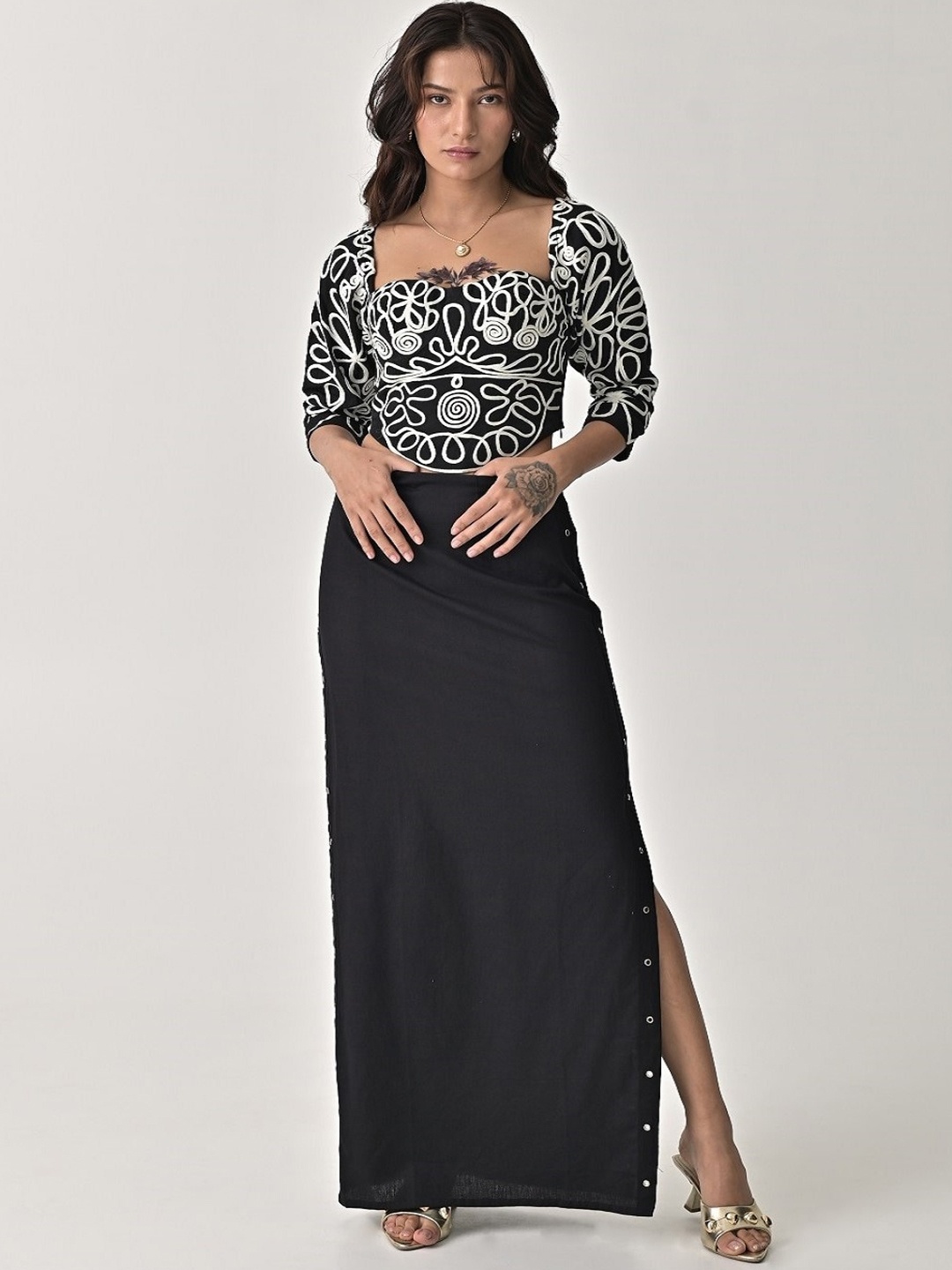 

MISSY Straight Maxi Skirt, Black