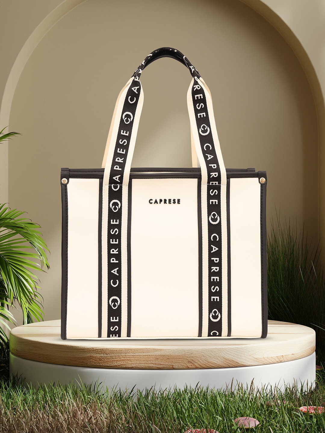 

Caprese Oversized Shopper Tote Bag, Off white