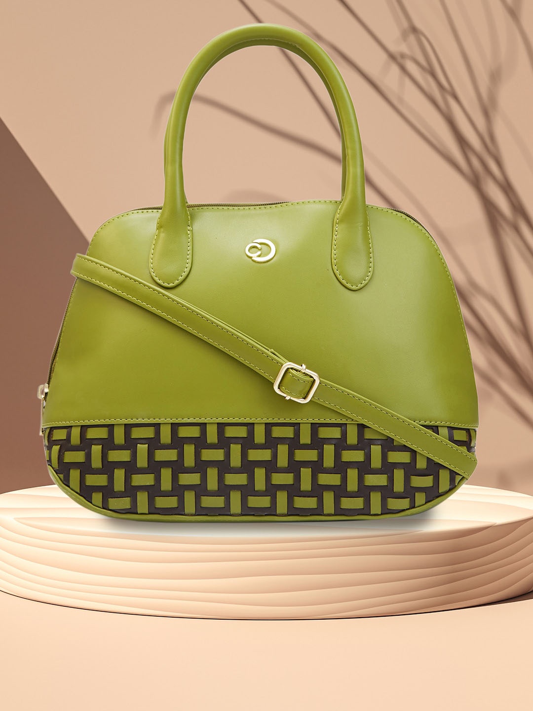 

Caprese Structured Handheld Bag, Olive