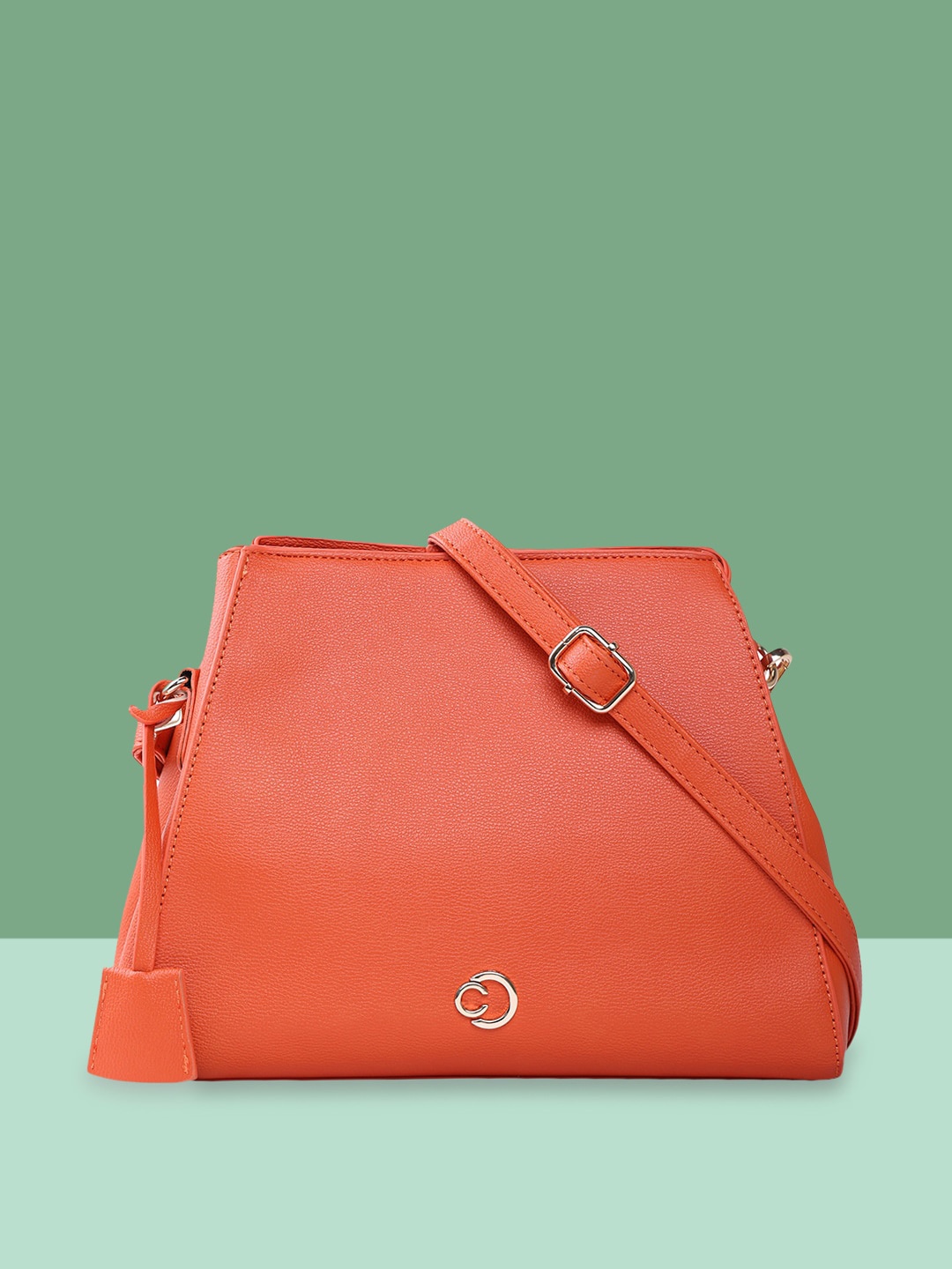 

Caprese Structured Sling Bag, Orange