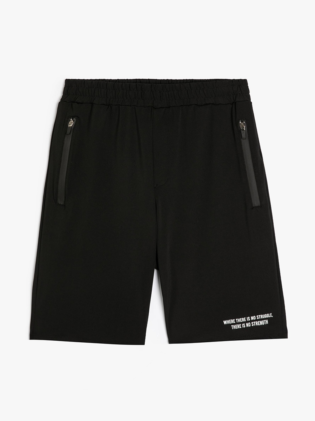 

Koton Men Mid-Rise Loose Fit Sports Shorts, Black