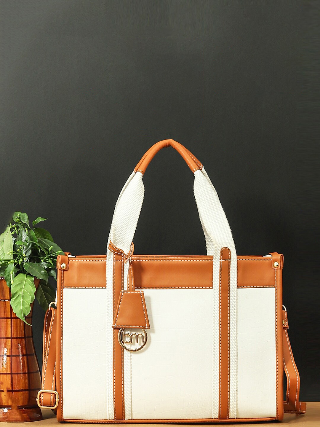 

Bagsy Malone Women's PU Shopper Handheld Bag, White