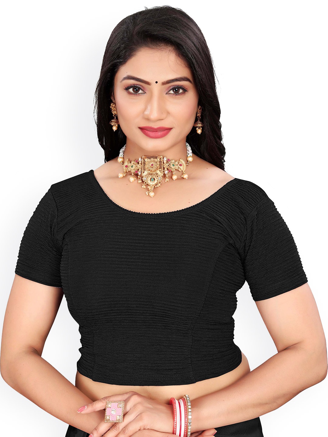 

RUNAYA NX Saree Blouse, Black