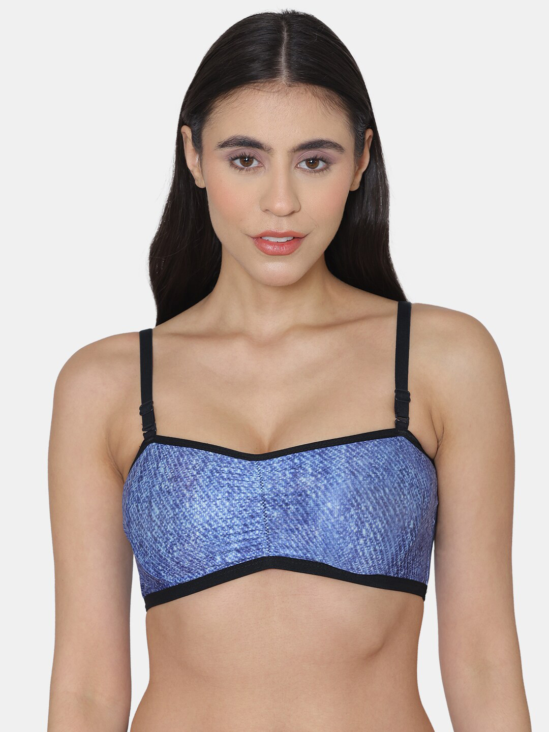 

Tweens Women Abstract Printed Medium Coverage Lightly Padded Bra, Blue