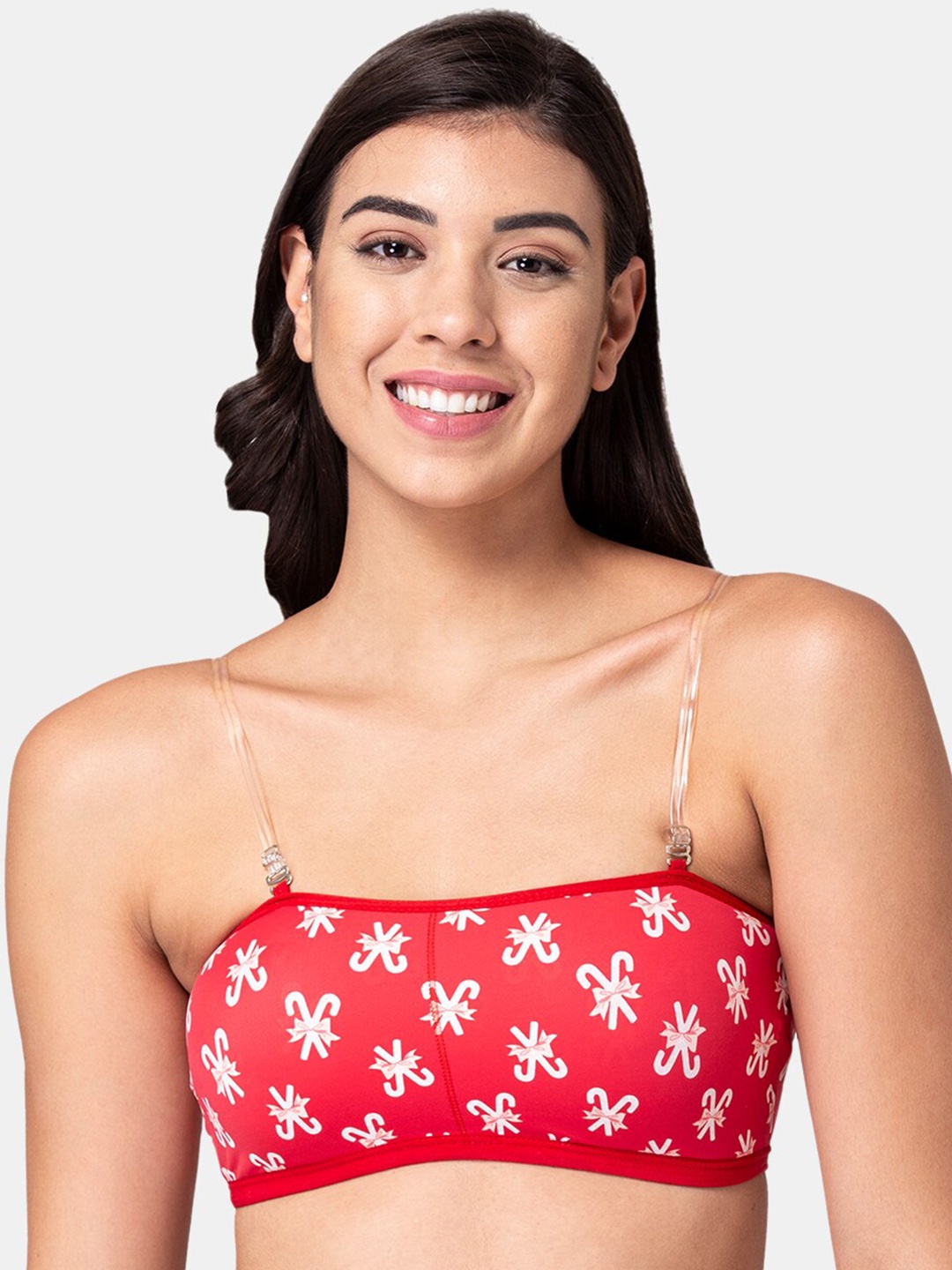 

Tweens Abstract Cotton Beginners Bra - Medium Coverage Lightly Padded, Red