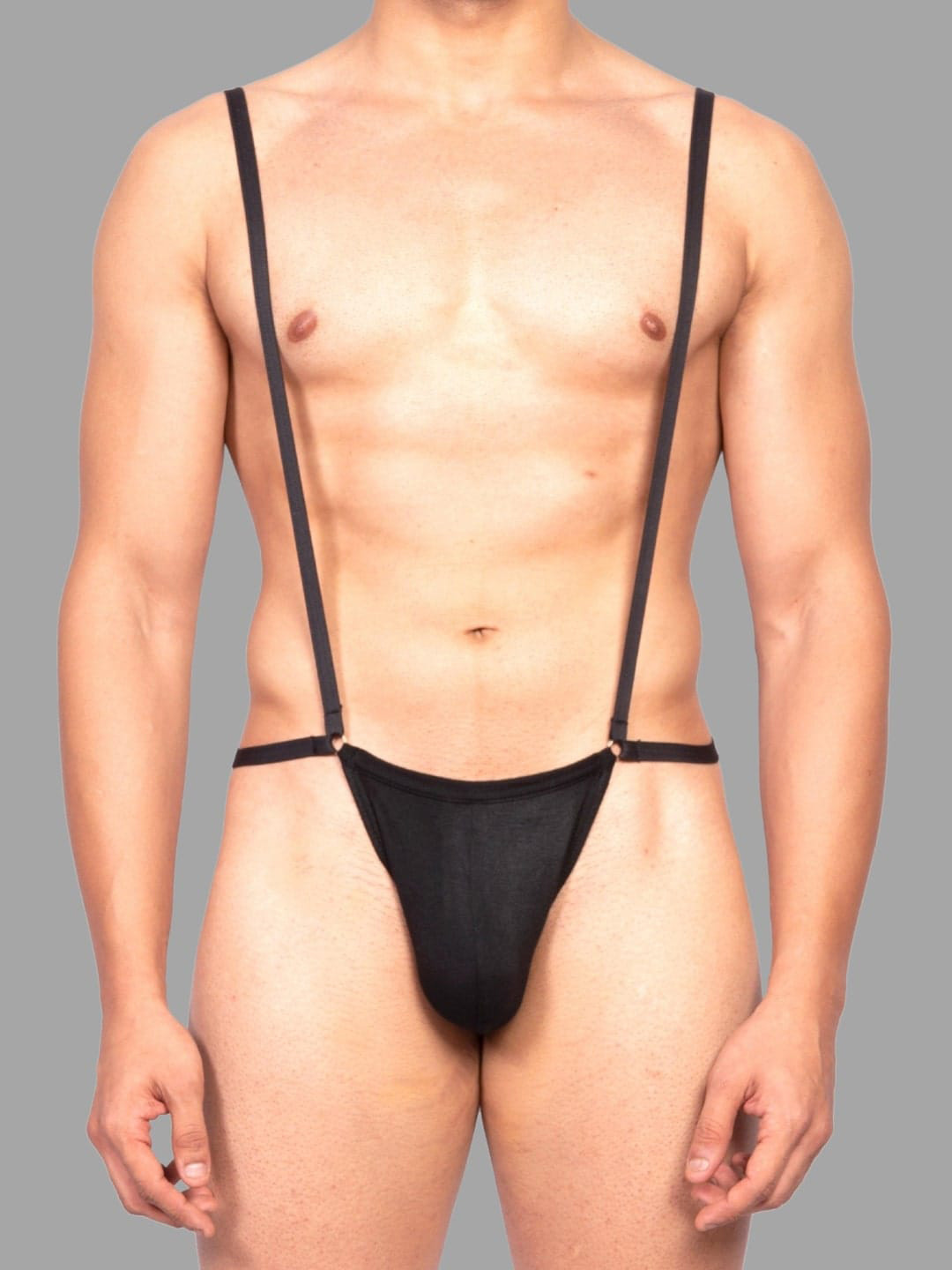 

EROBOLD Holden Suspender Thongs MJQ-TH3BK1MM10, Black