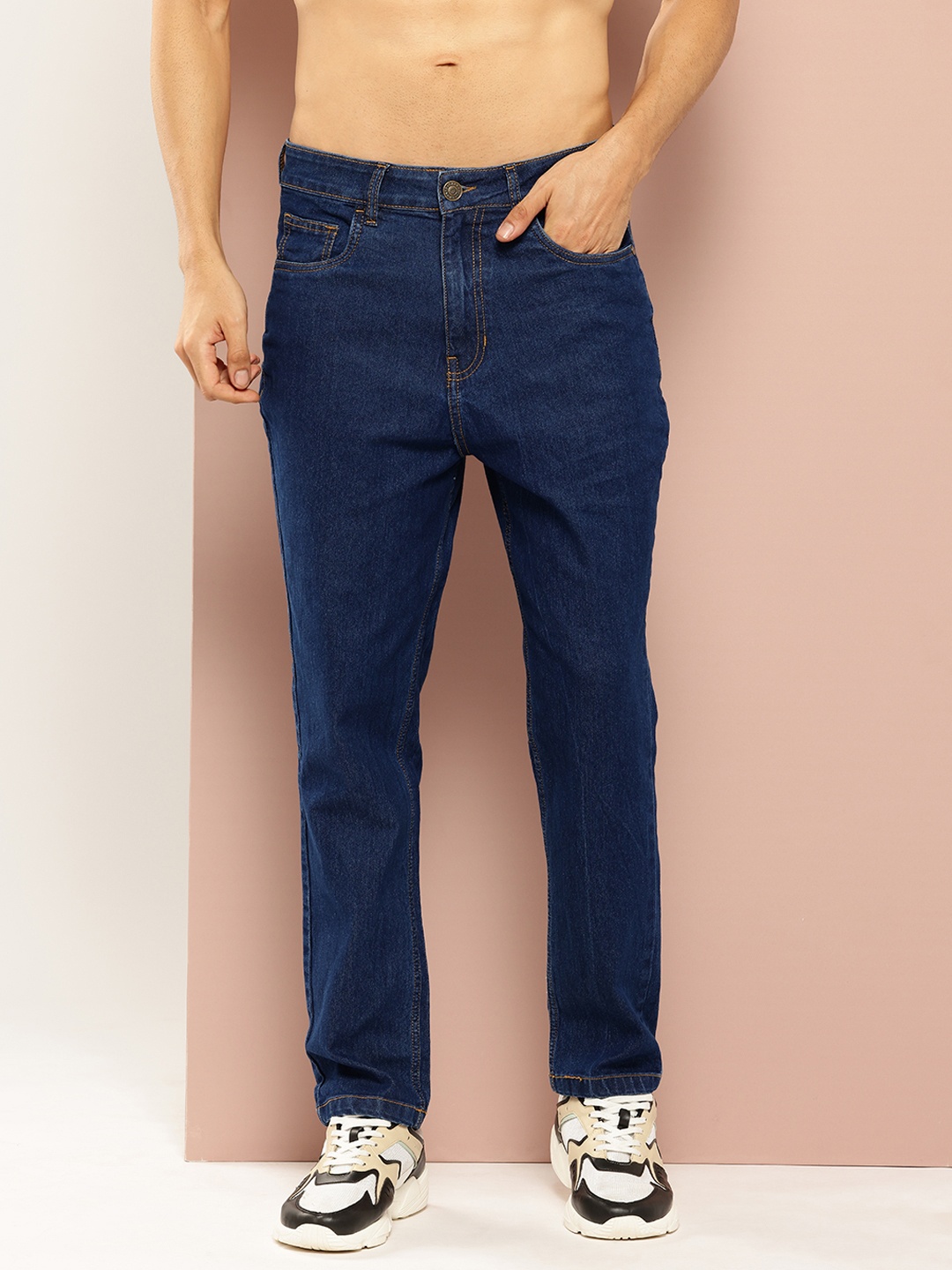 

Harvard Men Relax Tapered Fit Stretchable Jeans, Navy blue