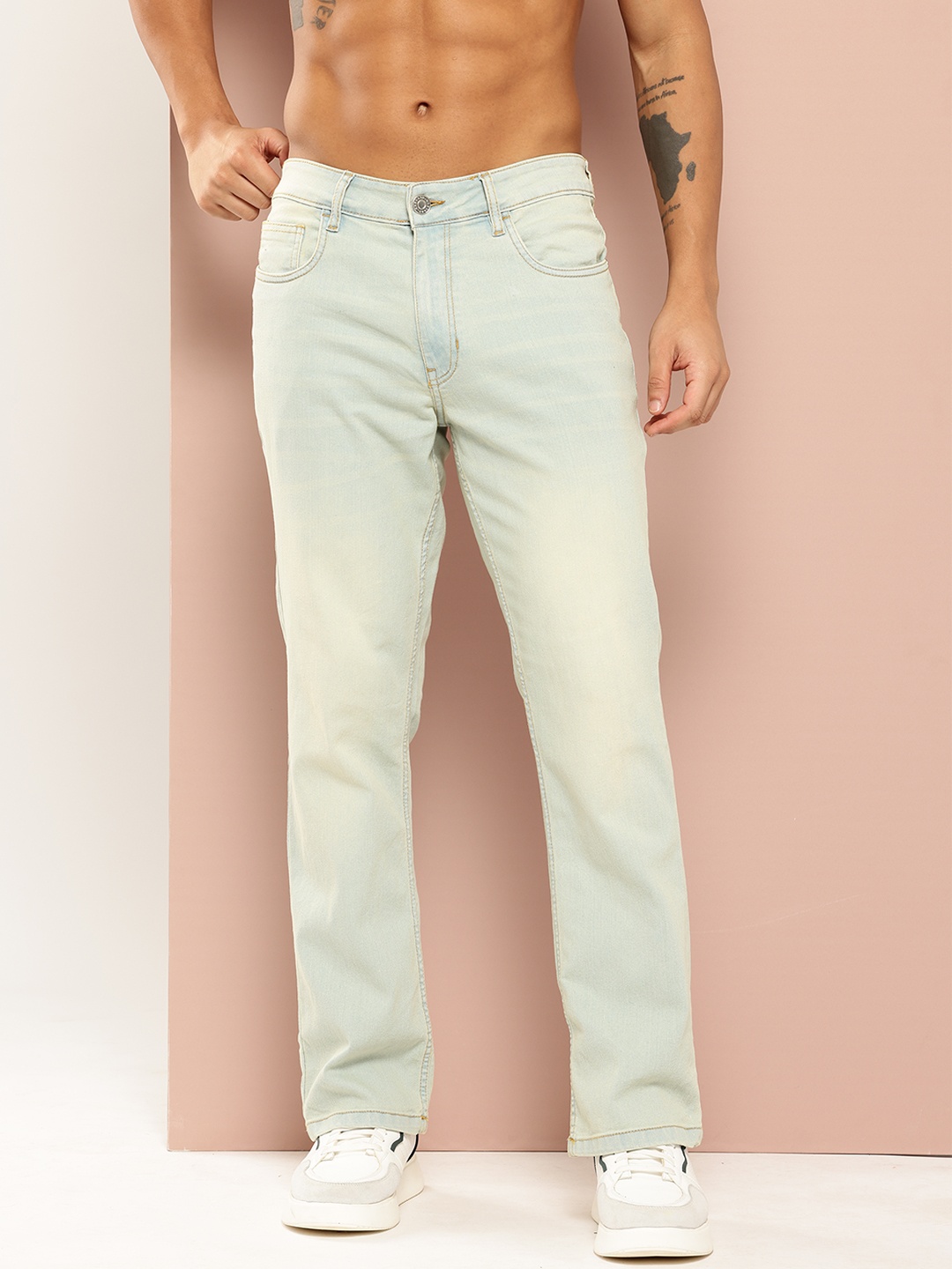 

Harvard Men Bootcut Light Fade Jeans, Blue