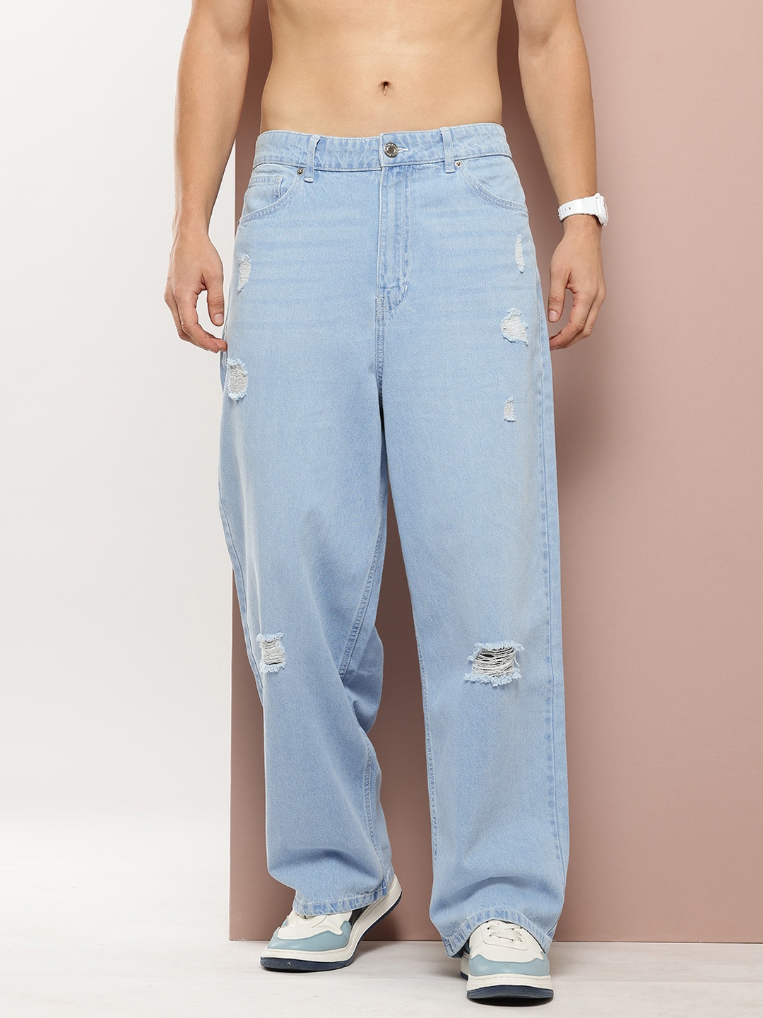

Harvard Men Pure Cotton Baggy Jeans, Blue