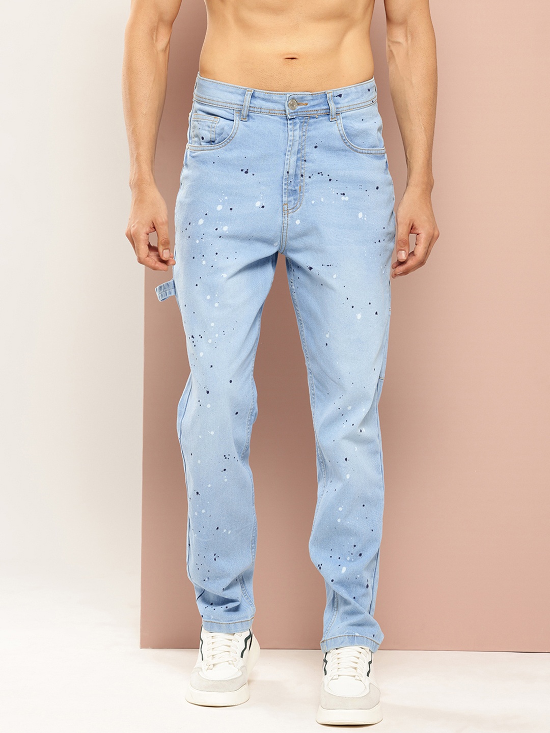 

Harvard Men Slim Tapered Fit Printed Stretchable Jeans, Blue