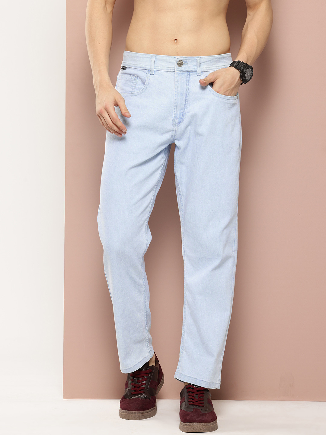 

Harvard Men Relaxed Fit Stretchable Jeans, Blue