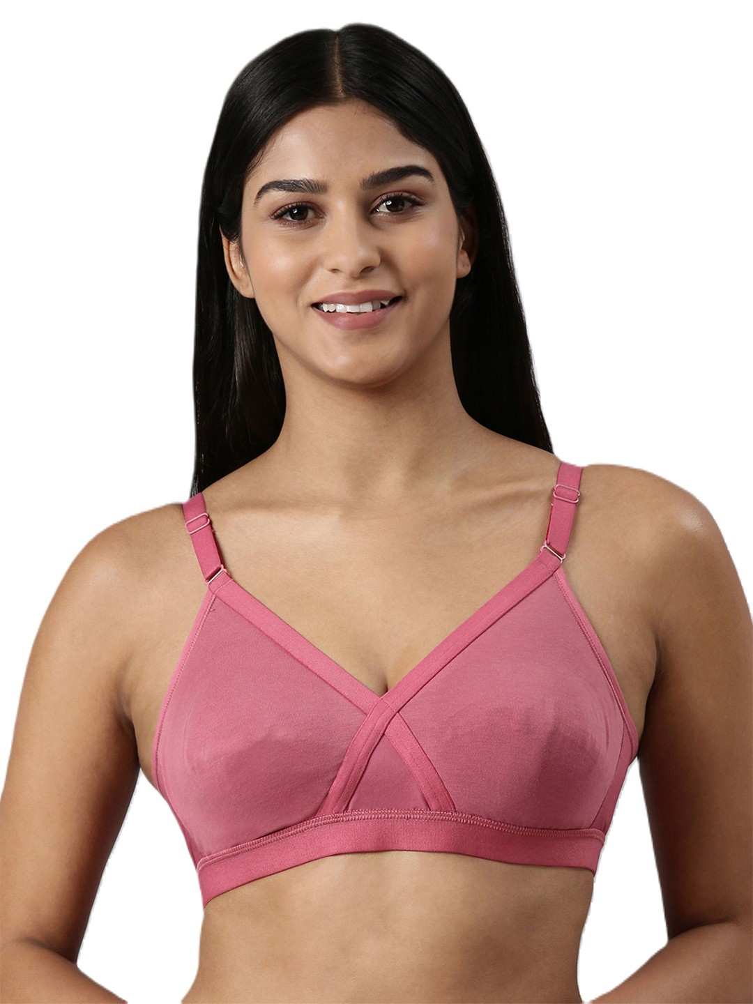 

BLOSSOM Full Coverage Non Padded Everyday Bra-All Day Comfort, Rose gold