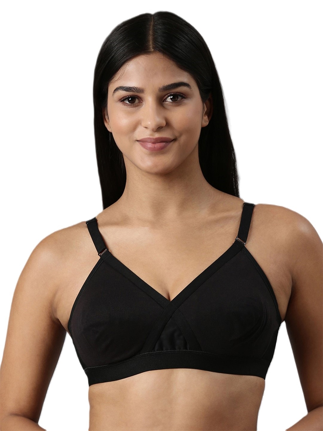 

BLOSSOM Full Coverage Non Padded Everyday Bra-All Day Comfort, Black