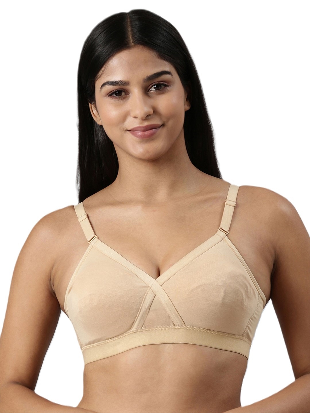 

BLOSSOM Full Coverage Non Padded Non-Wired Seamless Everyday Bra-All Day Comfort, Beige