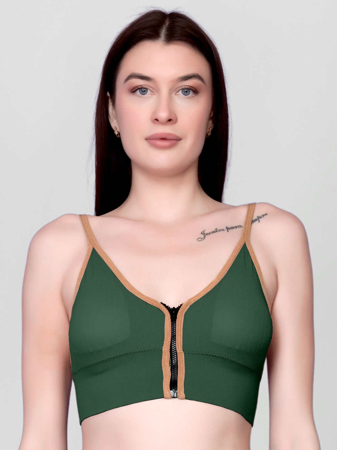 

Gopalvilla Full Coverage Lightly Padded Everyday Bra With All Day Comfort, Green