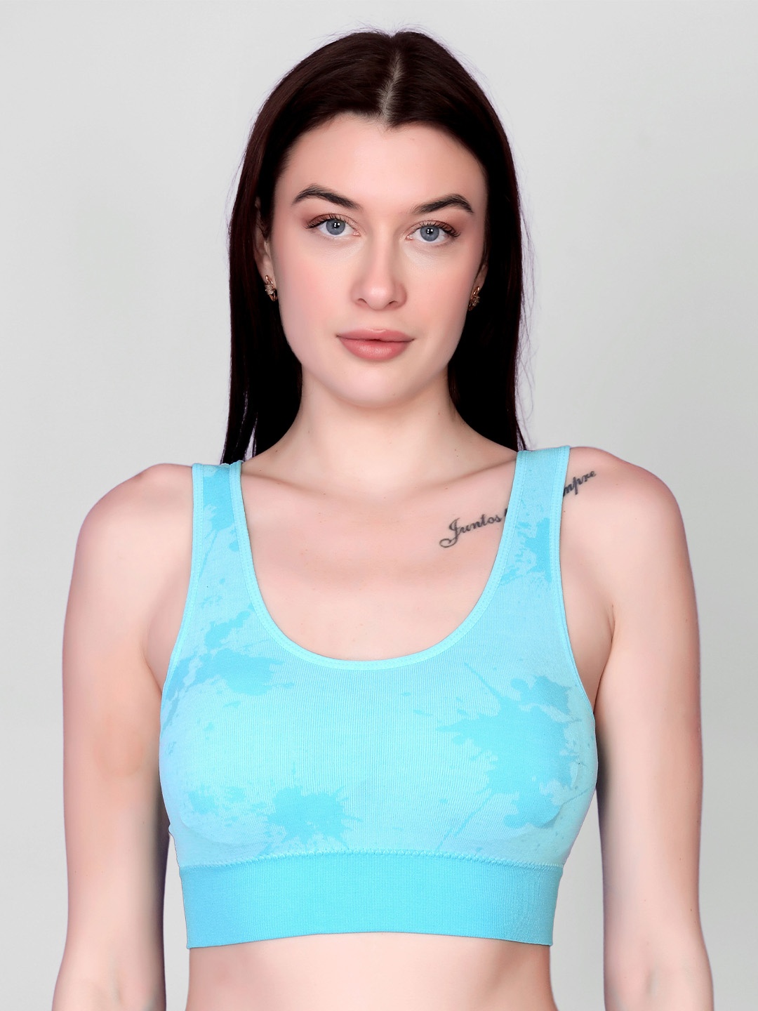 

Gopalvilla Full Coverage Lightly Padded Workout Bra With All Day Comfort, Blue