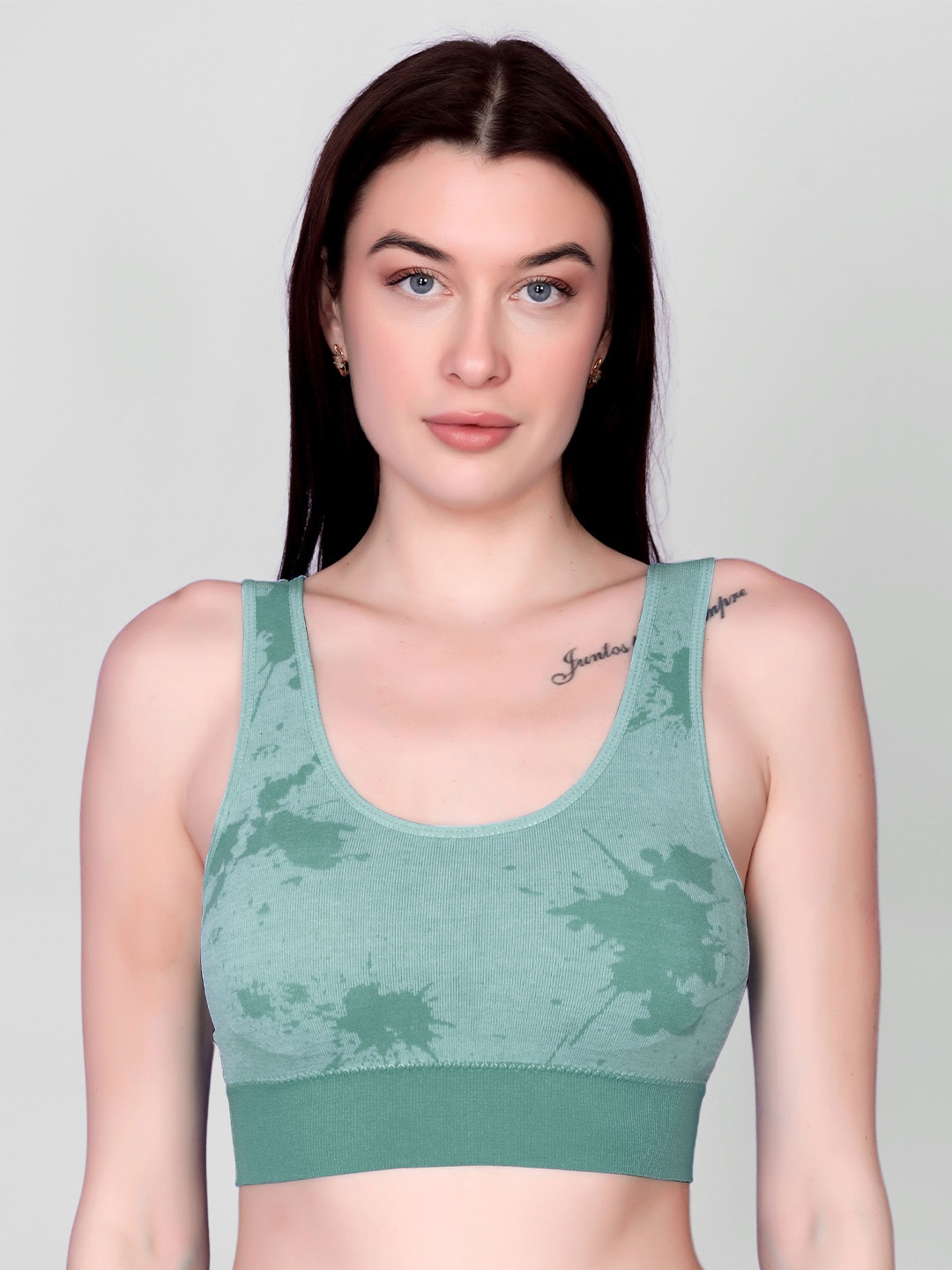 

Gopalvilla Full Coverage Lightly Padded Workout Bra With All Day Comfort, Green