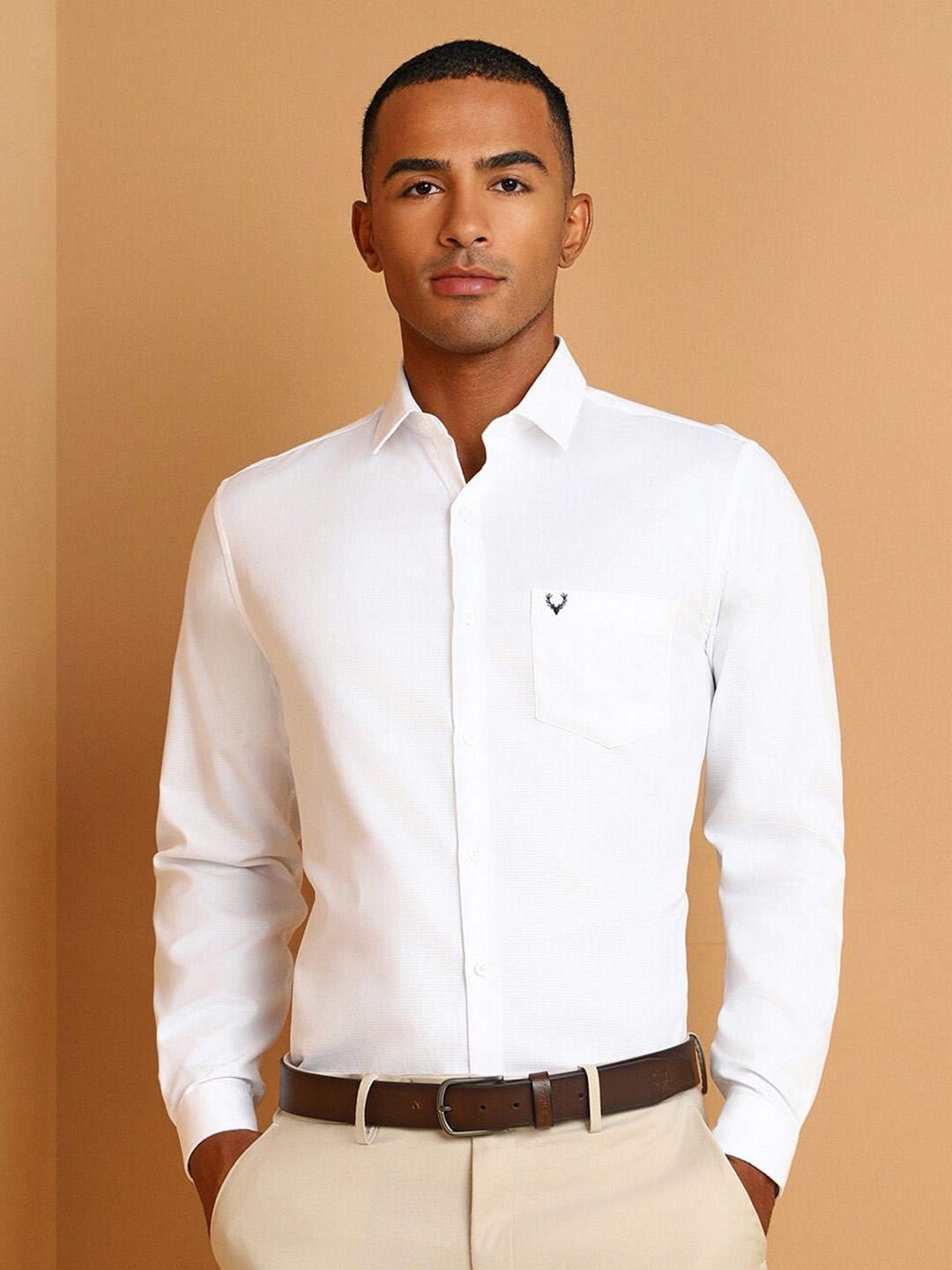 

Allen Solly Spread Collar Slim Fit Cotton Formal Shirt, White