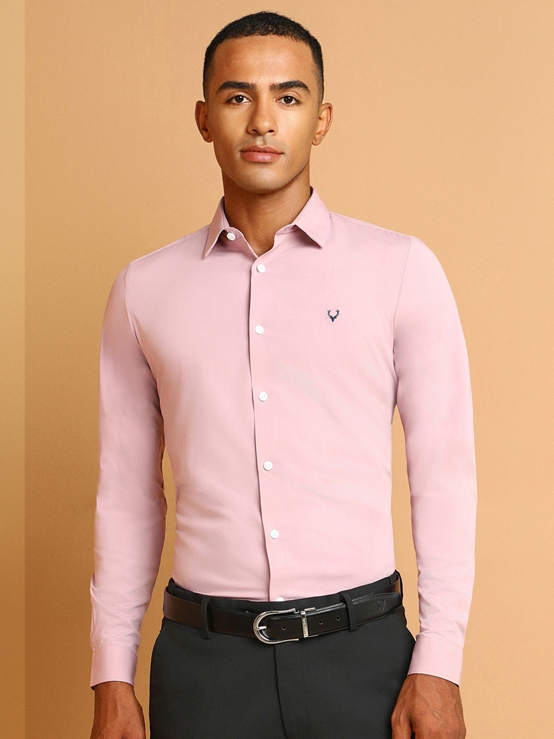 

Allen Solly Slim Fit Spread Collar Formal Shirt, Pink