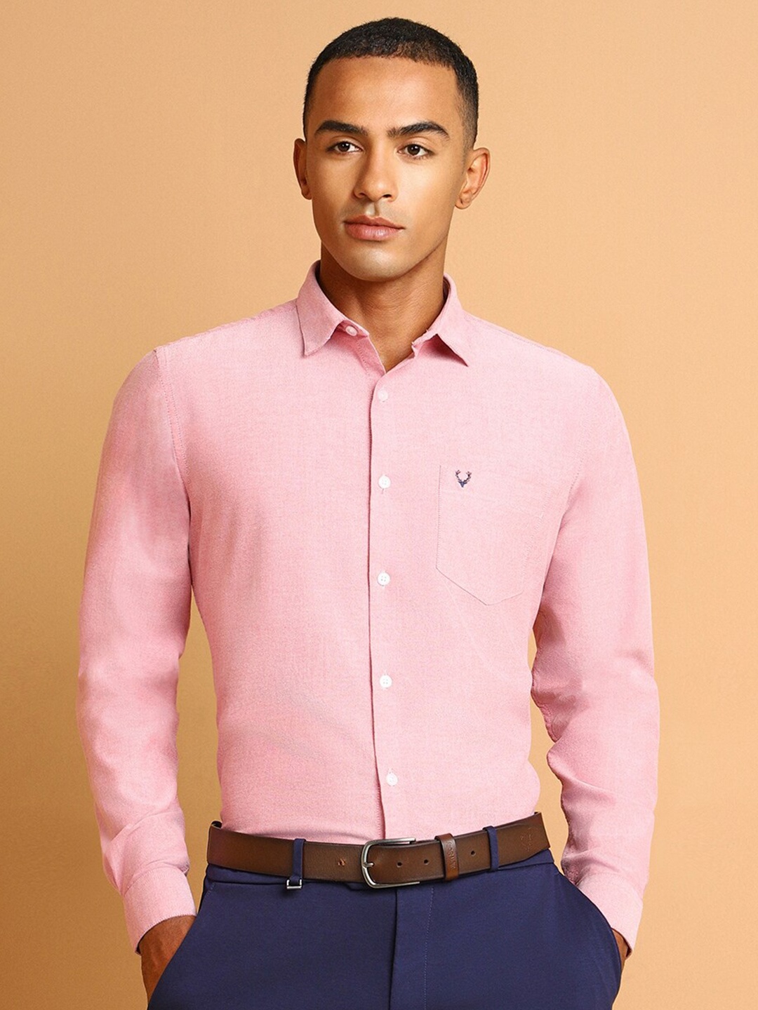 

Allen Solly Slim Fit Spread Collar Formal Shirt, Pink