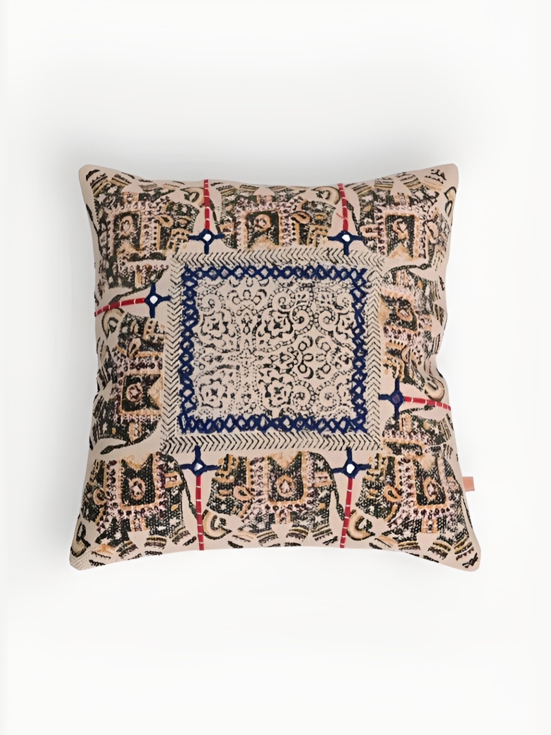 

Art Avenue Yellow & Blue Geometric Square Cushion Cover