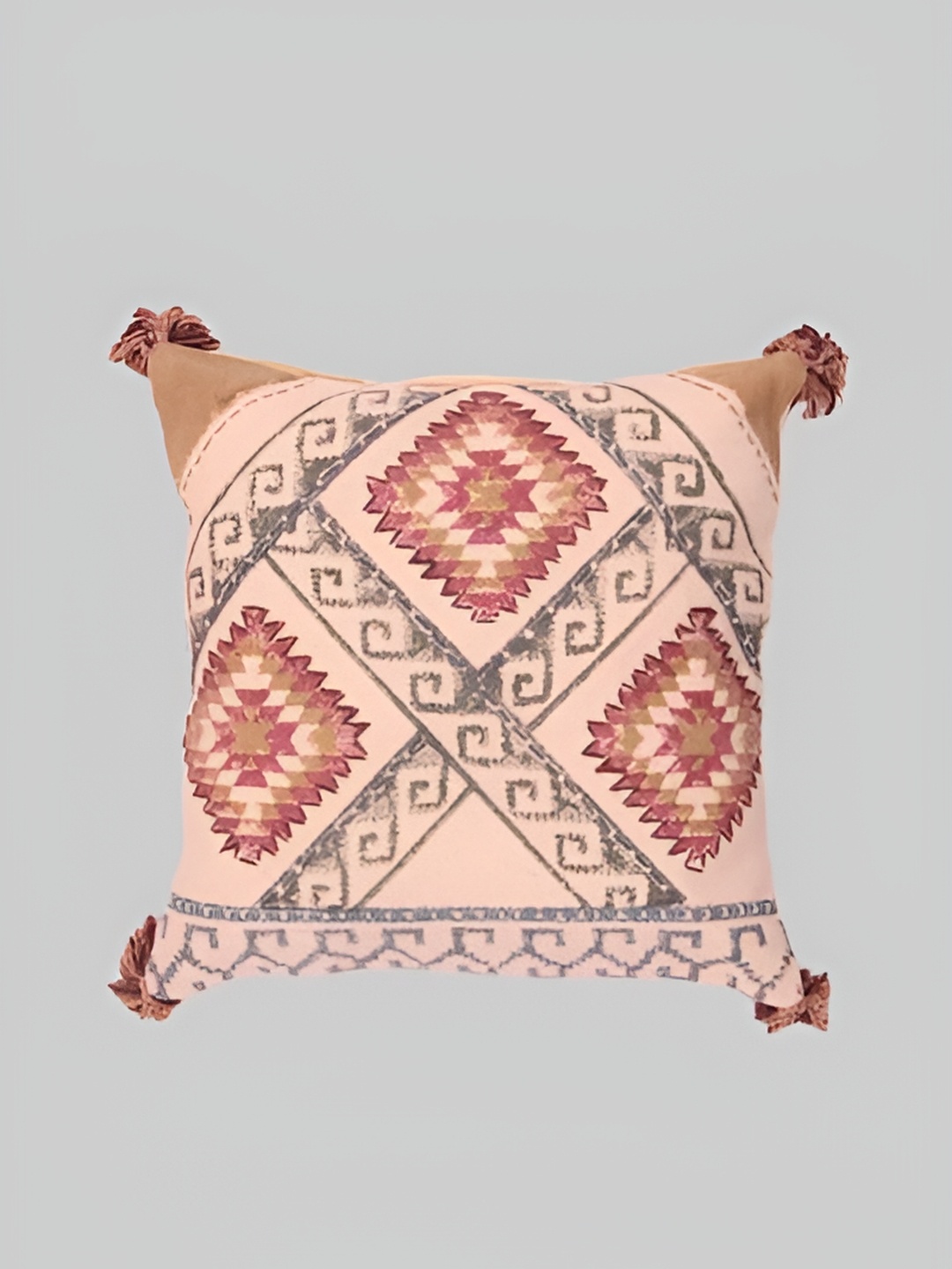 

Art Avenue Beige & Blue Embroidered Square Cushion Covers