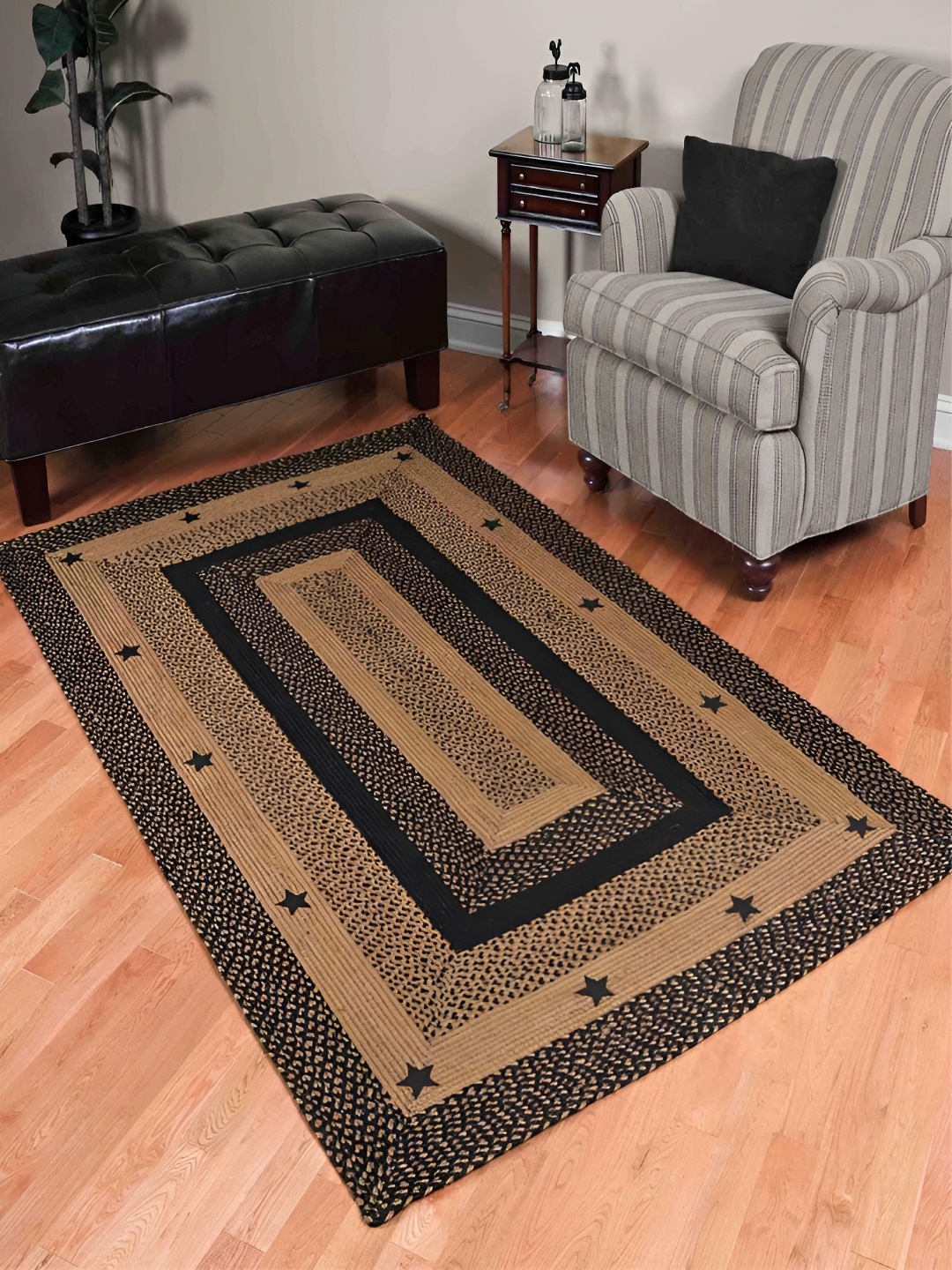 

RUGSMITH Black Geometric Hand-Tufted Carpet