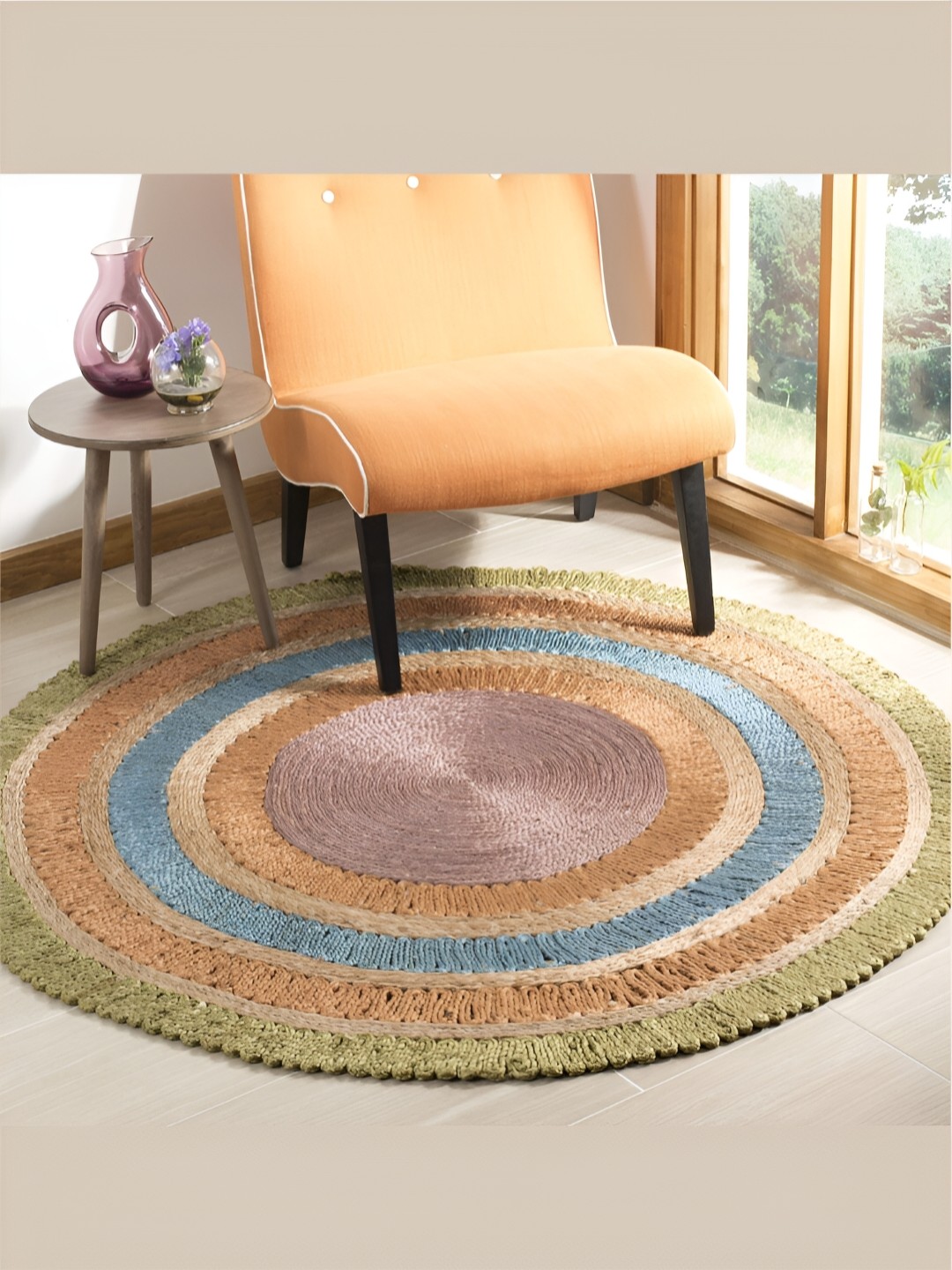 

RUGSMITH Brown & Blue Abstract Hand-Tufted Carpet