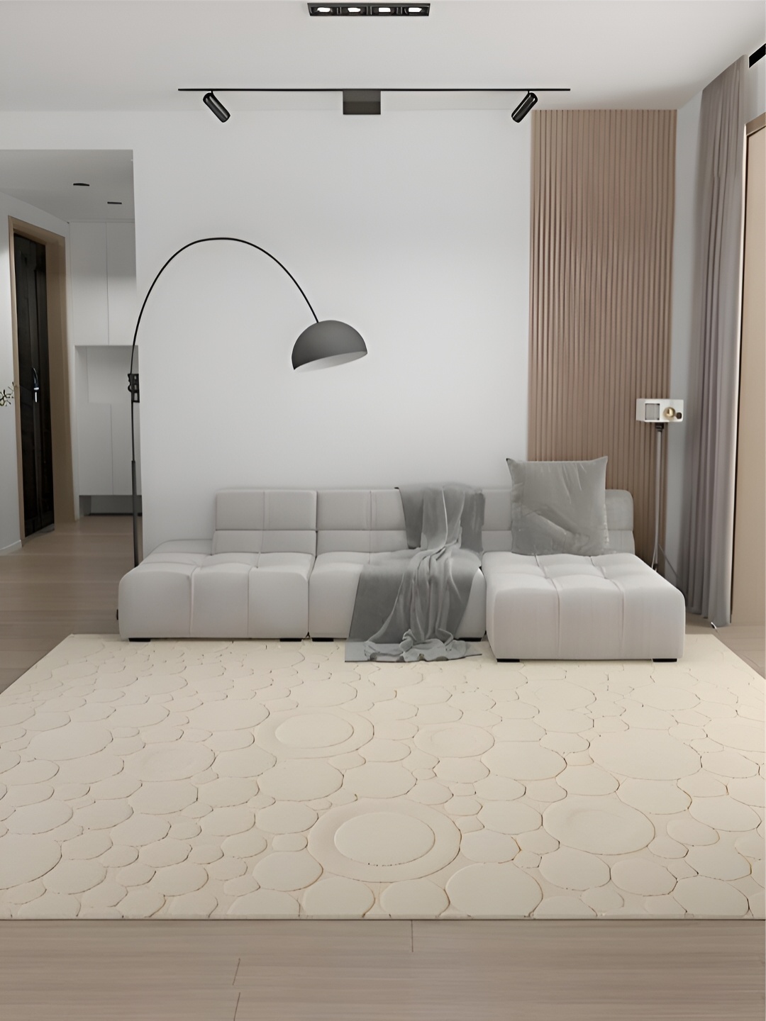

RUGSMITH Beige Abstract Hand-Tufted Carpet