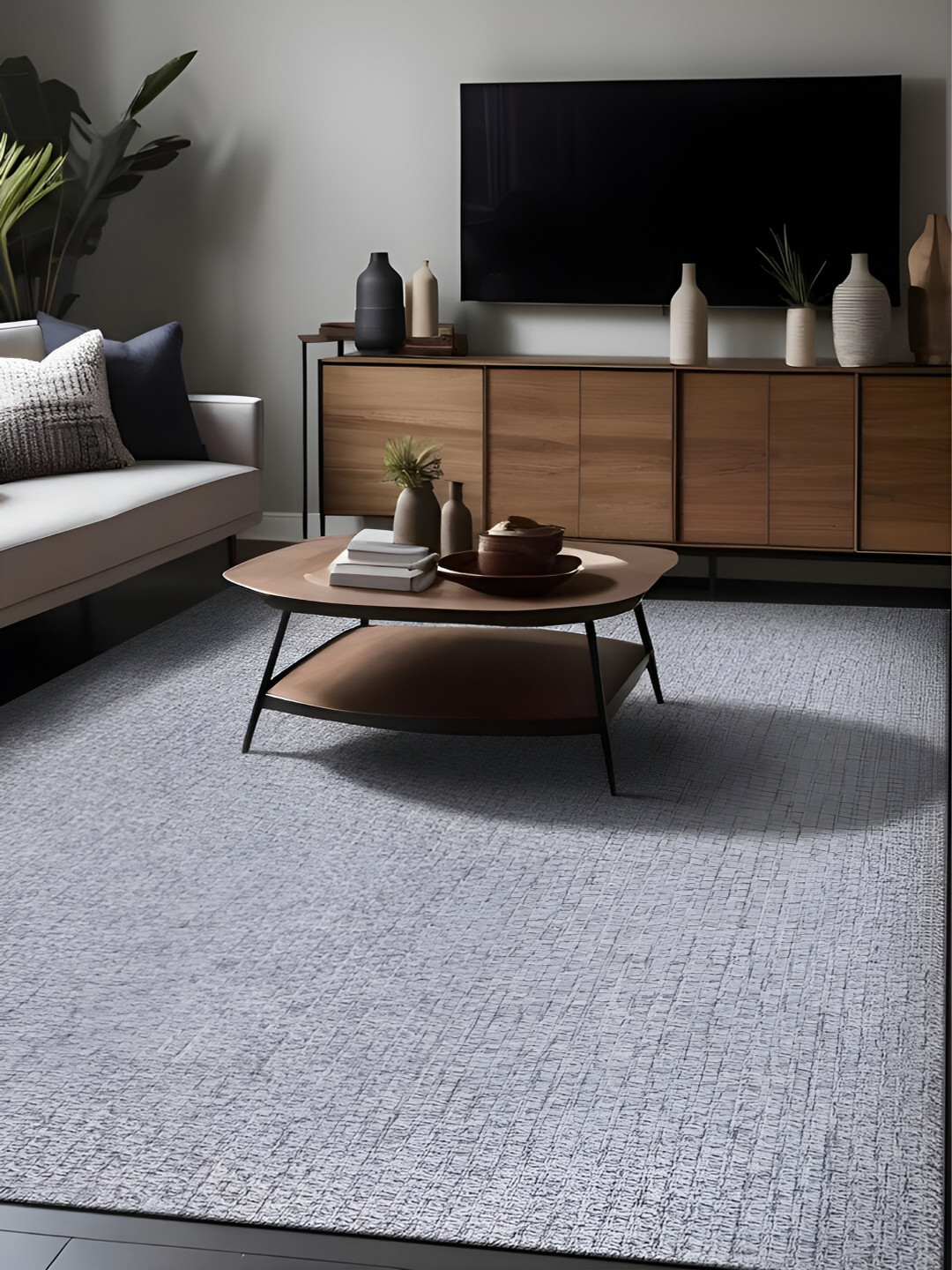 

RUGSMITH Grey Hand-Tufted Other Carpet