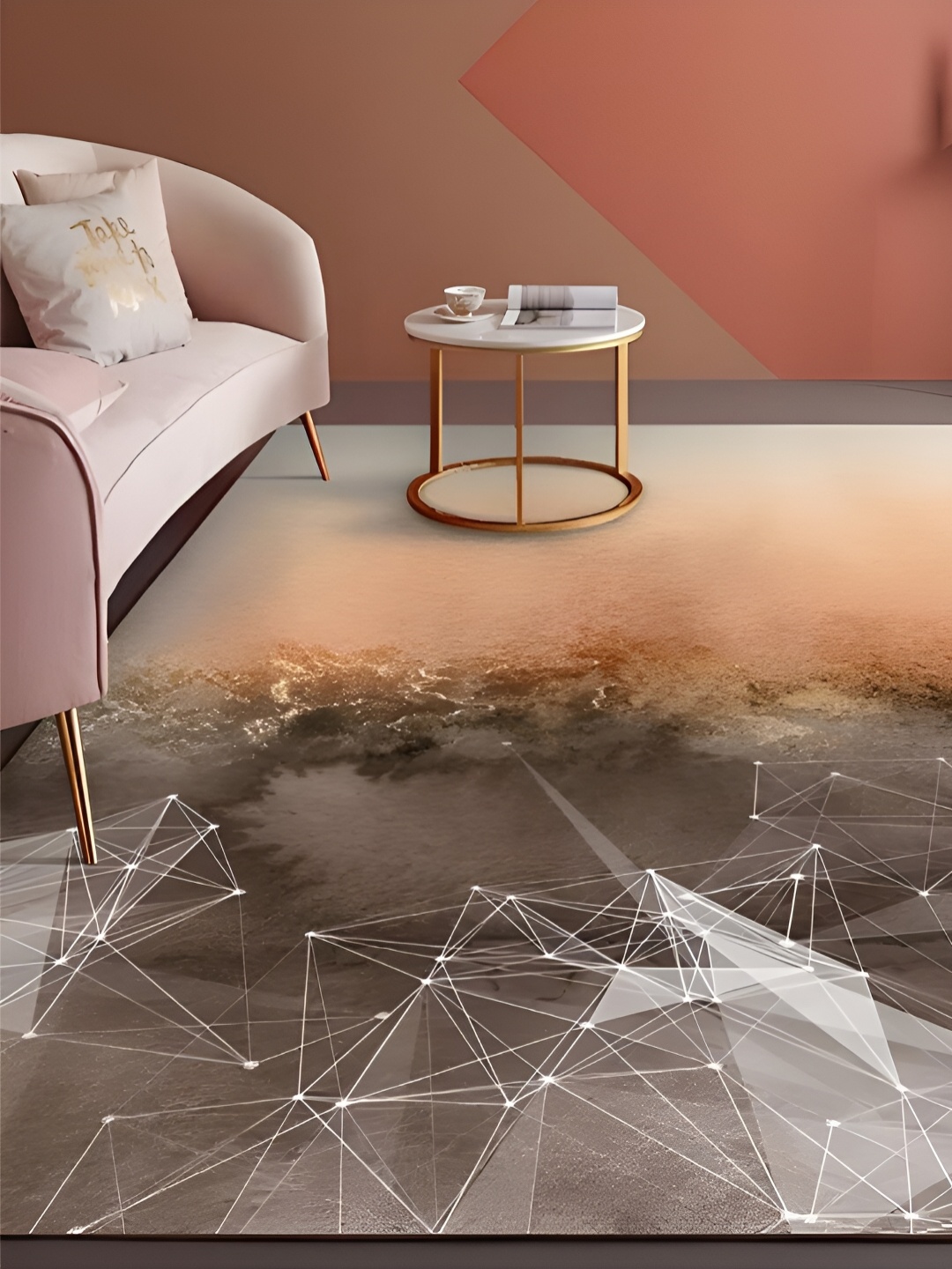 

RUGSMITH Brown & Grey Abstract Hand-Tufted Carpet