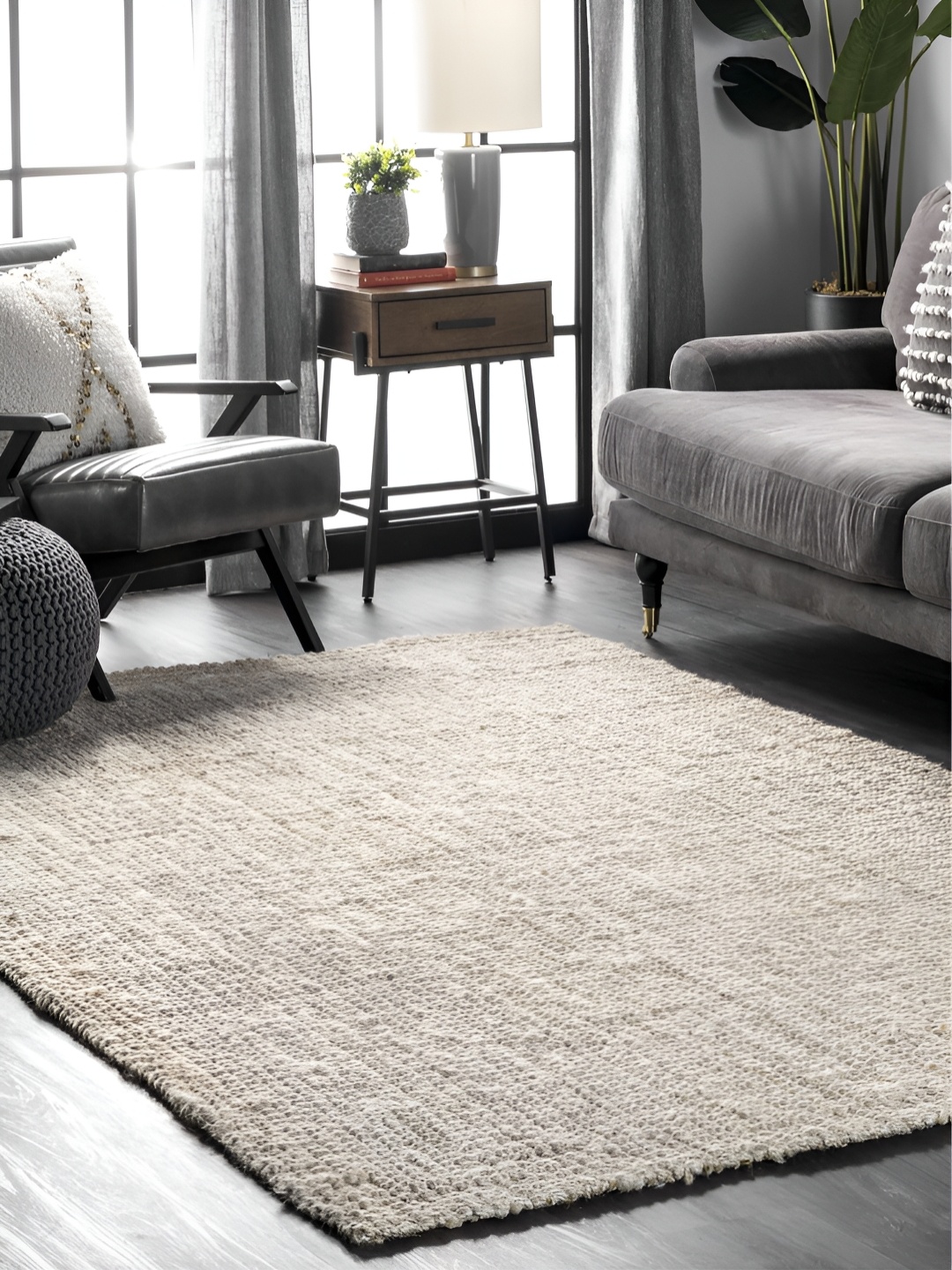 

RUGSMITH Grey Abstract Hand-Tufted Carpet