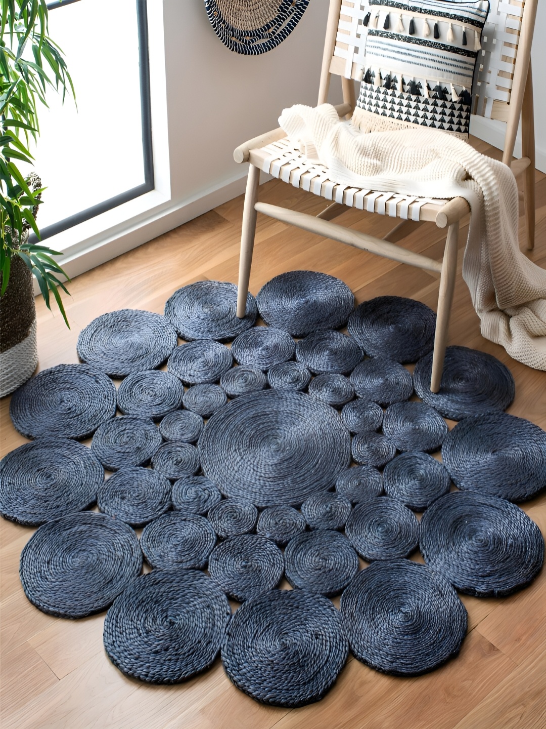 

RUGSMITH Blue Abstract Hand-Tufted Carpet