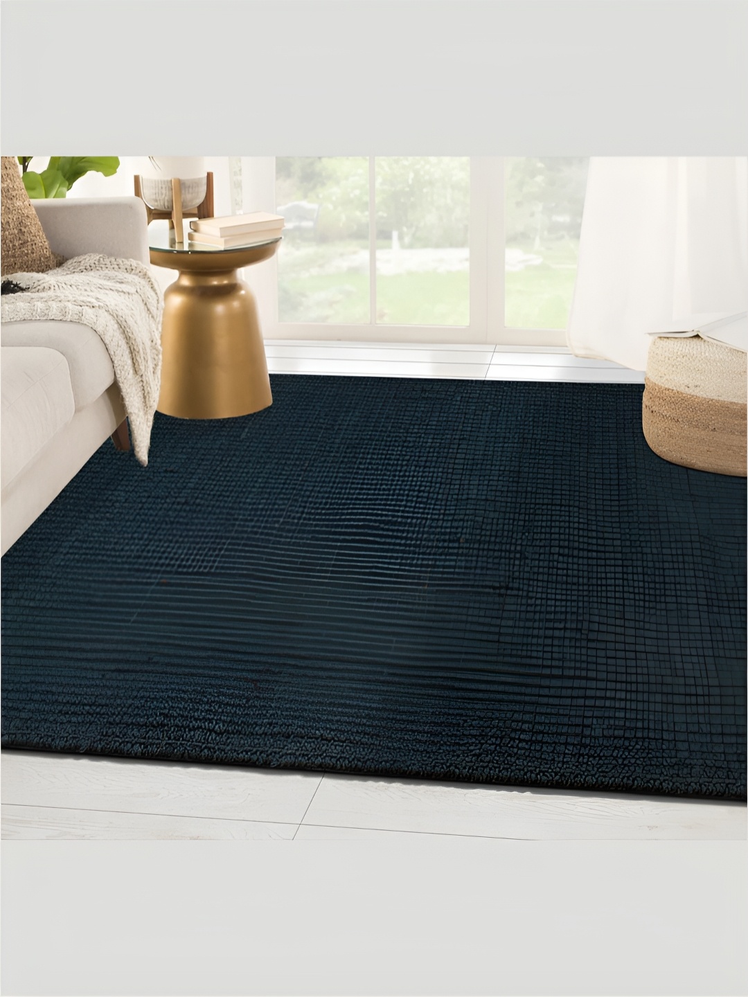 

RUGSMITH Navy Blue Abstract Hand-Tufted Carpet