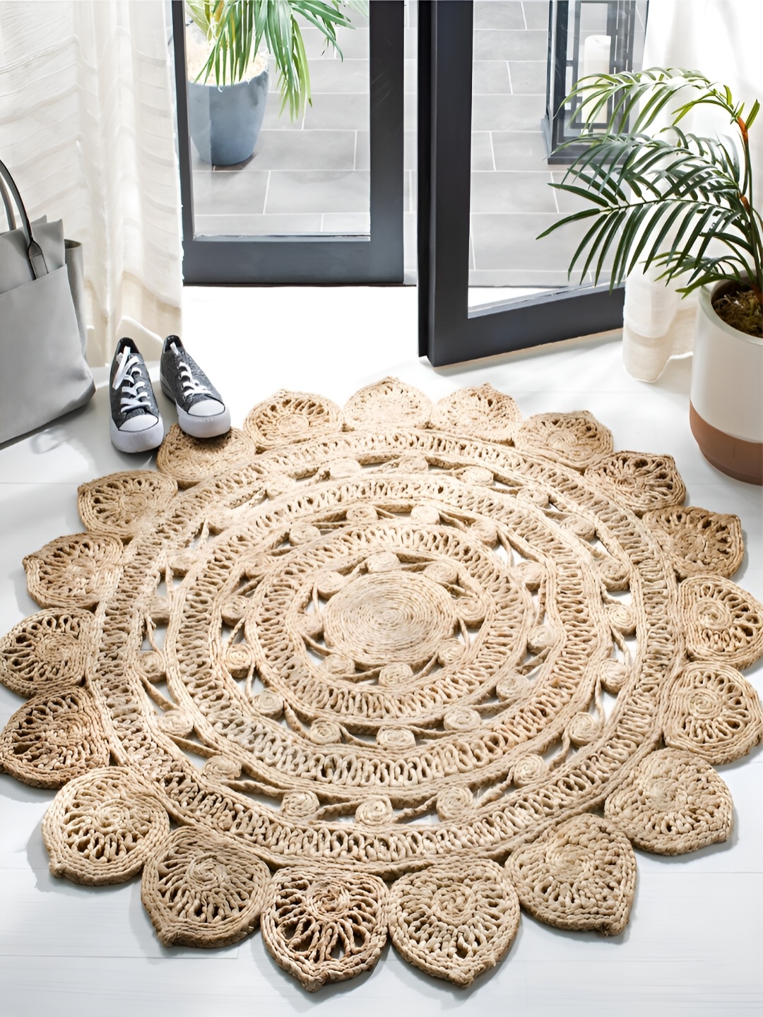 

RUGSMITH Beige Abstract Hand-Tufted Carpet