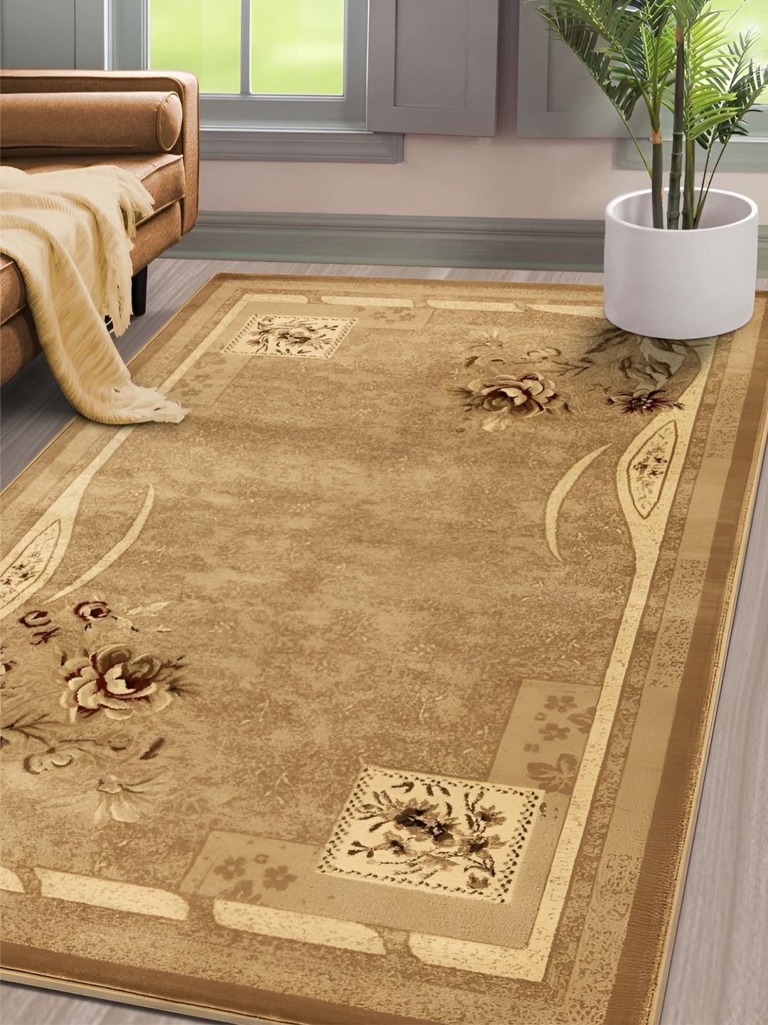 

RUGSMITH Brown Abstract Hand-Tufted Carpet