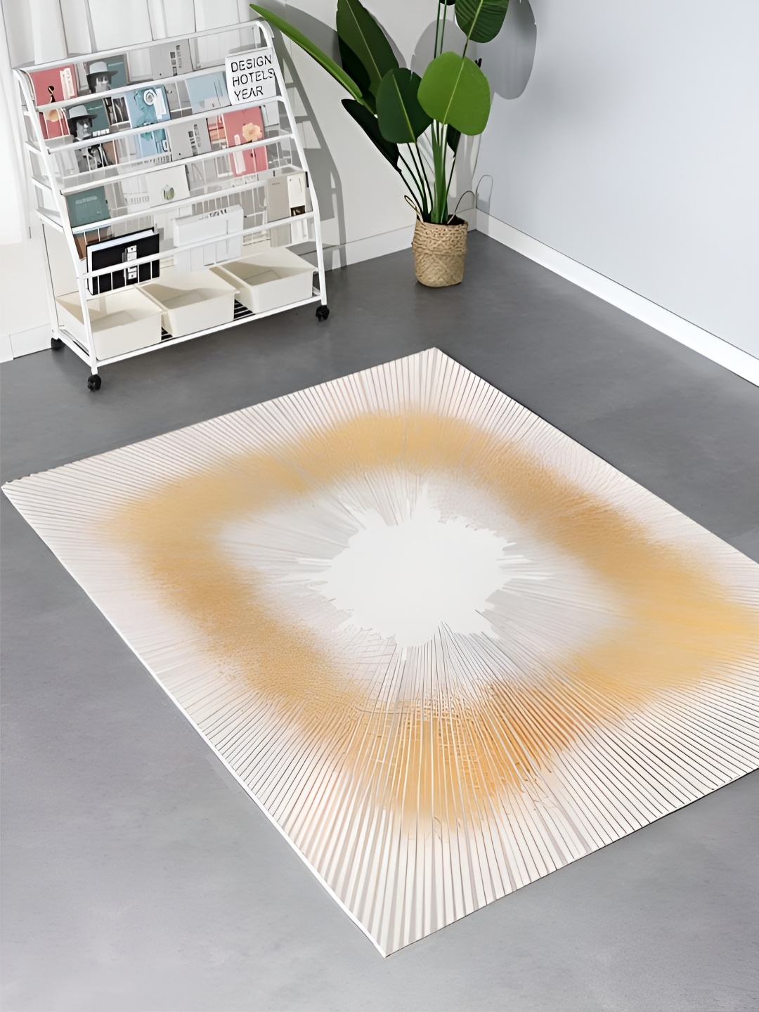 

RUGSMITH Peach-Coloured Abstract Hand-Tufted Other Carpet