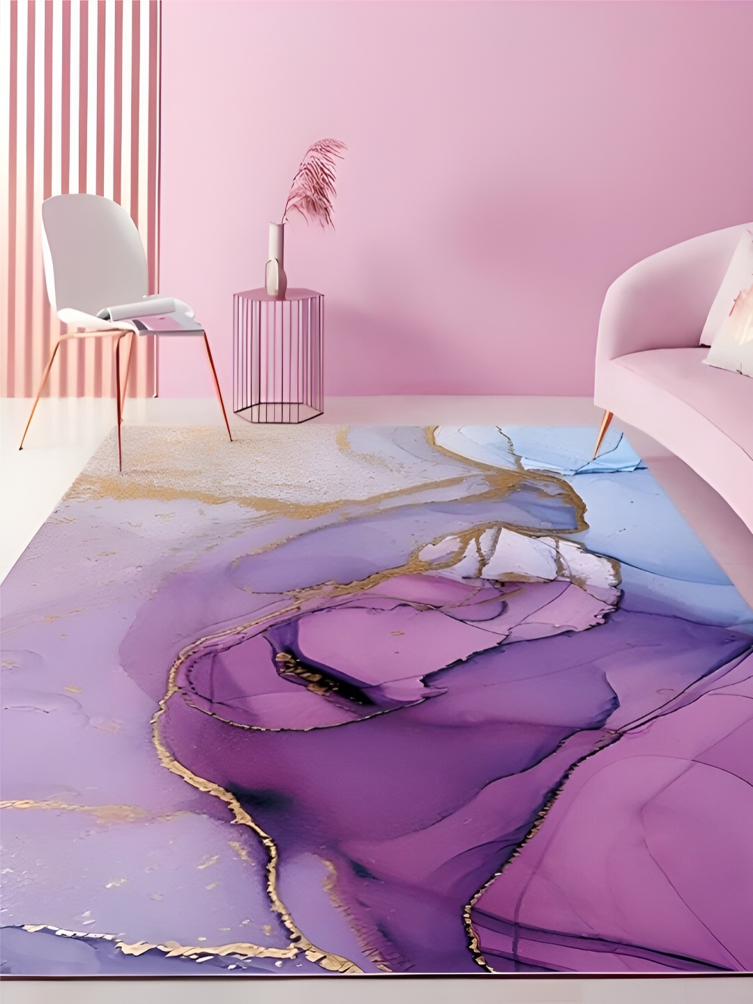 

RUGSMITH Purple & Blue Abstract Hand-Tufted Carpet